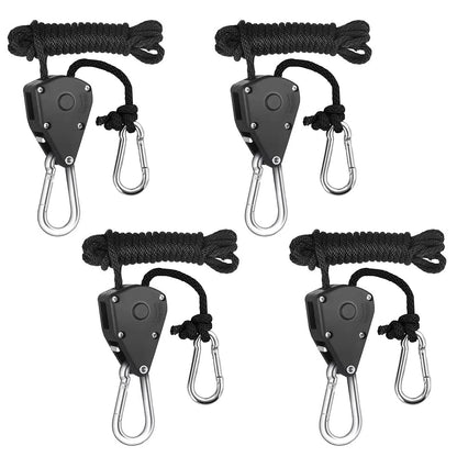 Cuerdas con trinquete ajustables para red de camuflaje - Lote de 4