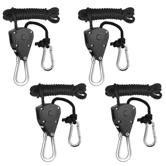 Cuerdas con trinquete ajustables para red de camuflaje - Lote de 4