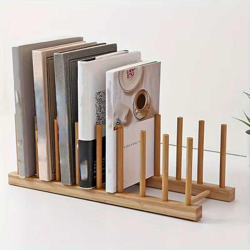Organisateur de livres en bambou
