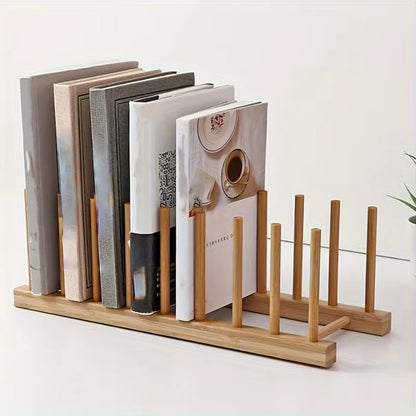 Organisateur de livres en bambou
