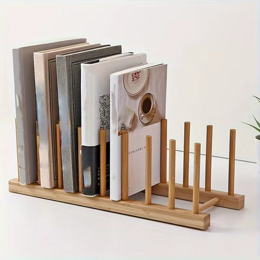 Organisateur de livres en bambou
